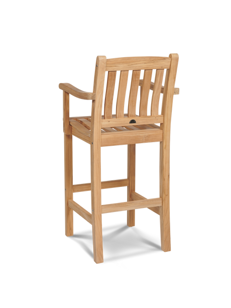 Oasis Teak Outdoor Bar Height Dining Armchair - Ornate Home