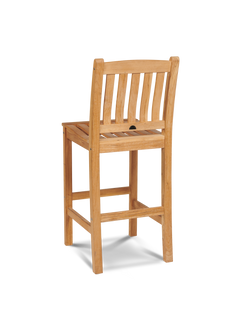 Oasis Teak Outdoor Bar Height Dining Chair - Ornate Home
