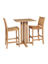 Oasis Teak Outdoor Bar Height Dining Chair - Ornate Home