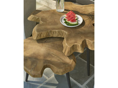 Oasis Teak Shield Nesting Tables - Ornate Home