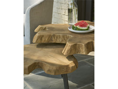 Oasis Teak Shield Nesting Tables - Ornate Home