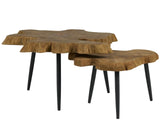 Oasis Teak Shield Nesting Tables - Ornate Home