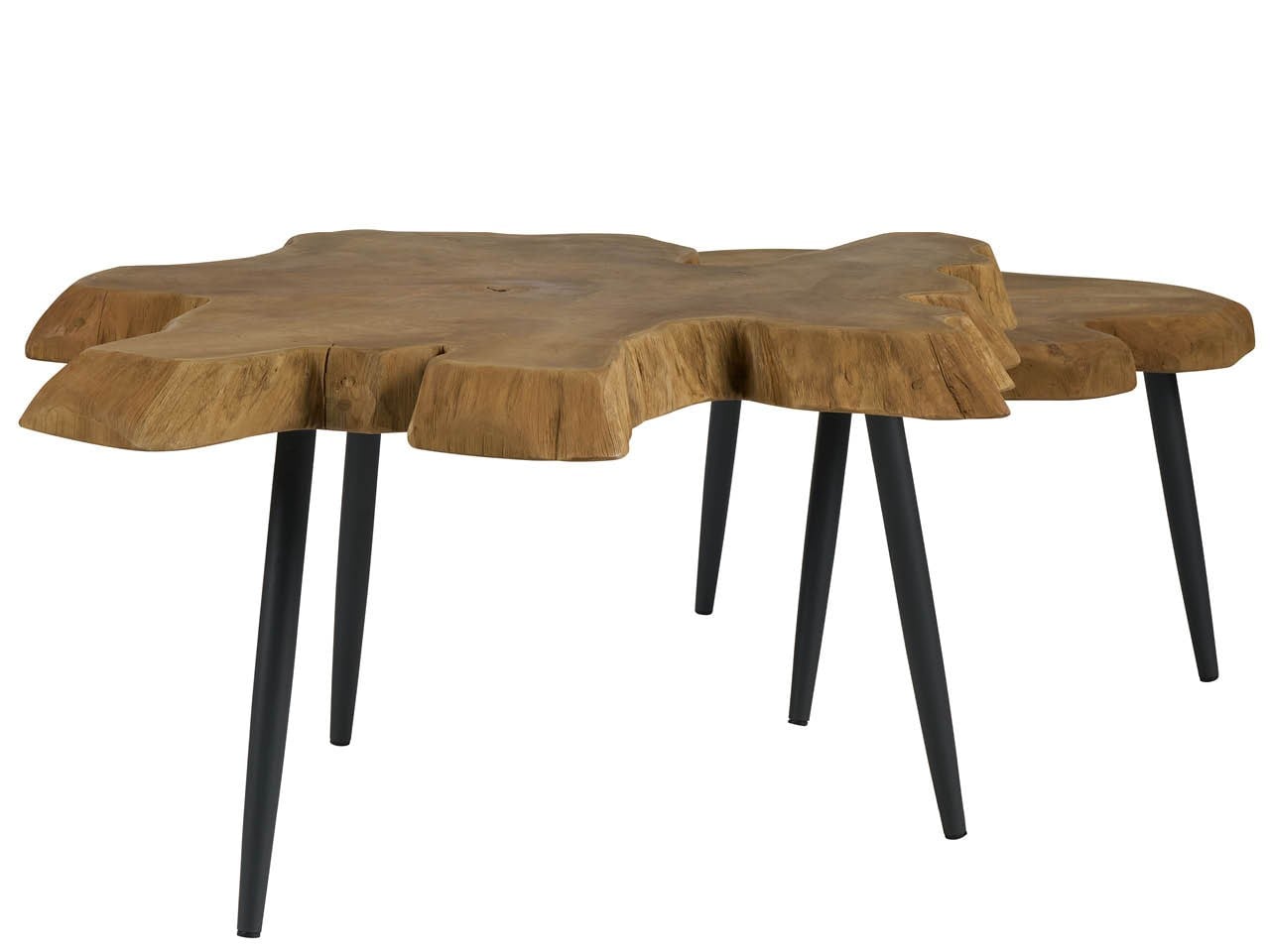 Oasis Teak Shield Nesting Tables - Ornate Home