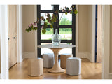 Oasis Travertine Beige/Natural Abaca Dining Table - Ornate Home