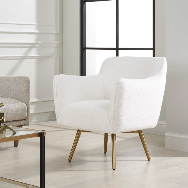Oasis White Swivel Chair - Ornate Home