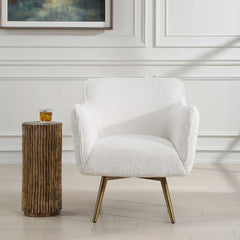 Oasis White Swivel Chair - Ornate Home
