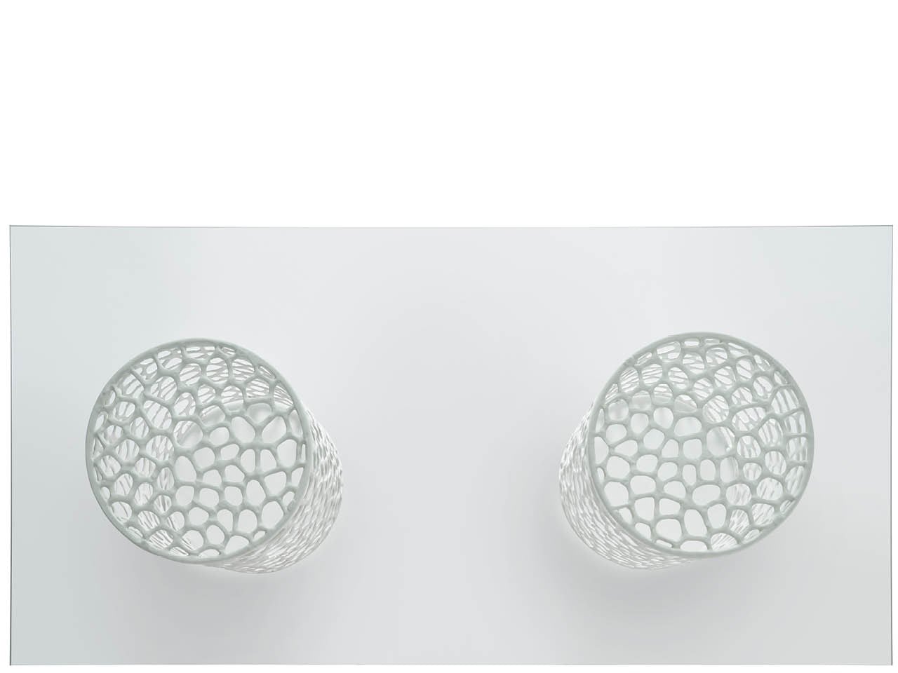 Oasis White/Tempered Glass Rectangular Dining Table - Ornate Home