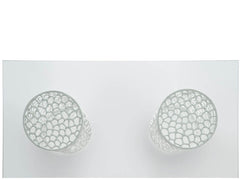 Oasis White/Tempered Glass Rectangular Dining Table - Ornate Home