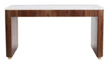 Obeah White & Walnut Desk - Ornate Home