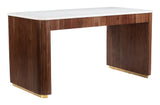 Obeah White & Walnut Desk - Ornate Home
