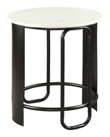 Obel White & Black Side Table - Ornate Home
