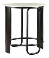 Obel White & Black Side Table - Ornate Home