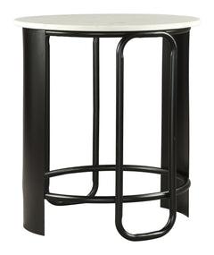 Obel White & Black Side Table - Ornate Home