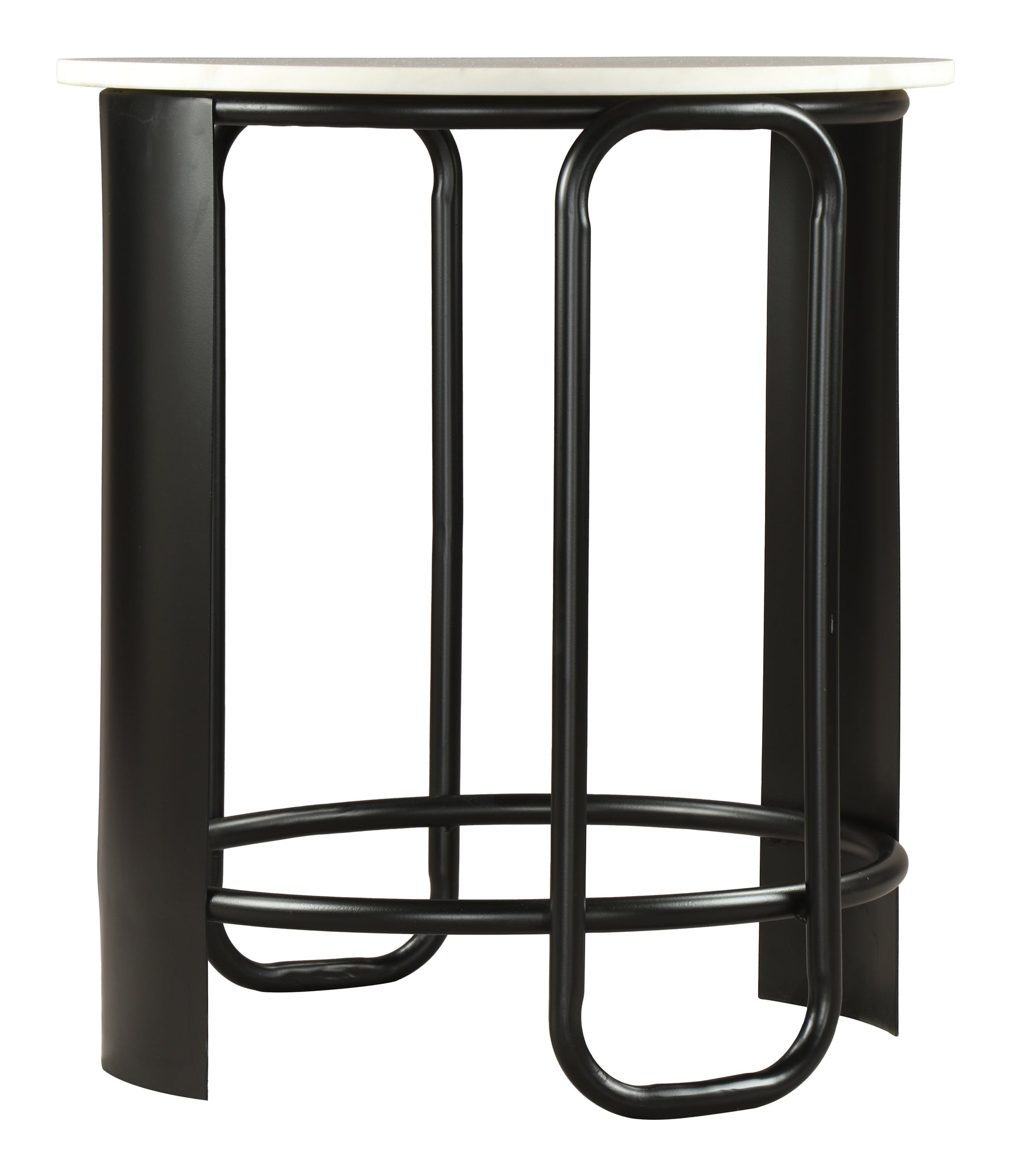 Obel White & Black Side Table - Ornate Home