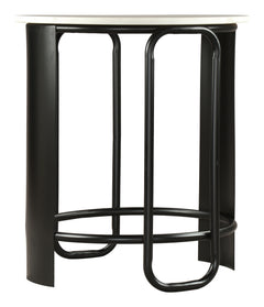 Obel White & Black Side Table - Ornate Home