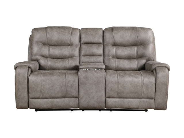 Oberon Brown Double Reclining Loveseat - Ornate Home