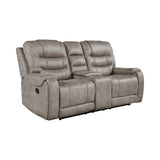 Oberon Brown Double Reclining Loveseat - Ornate Home