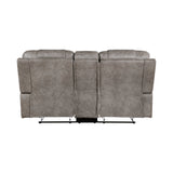 Oberon Brown Double Reclining Loveseat - Ornate Home