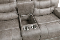 Oberon Brown Double Reclining Loveseat - Ornate Home