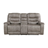 Oberon Brown Double Reclining Loveseat - Ornate Home