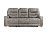 Oberon Brown Double Reclining Sofa - Ornate Home