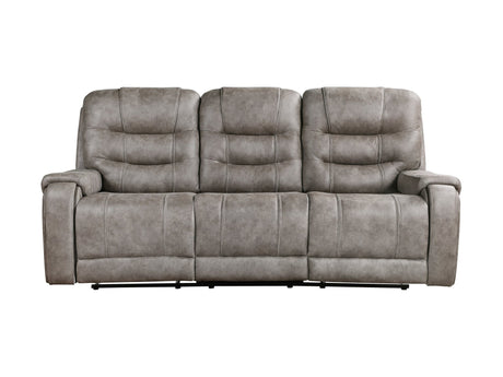 Oberon Brown Double Reclining Sofa - Ornate Home