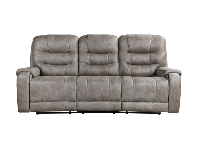 Oberon Brown Double Reclining Sofa - Ornate Home