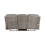 Oberon Brown Double Reclining Sofa - Ornate Home