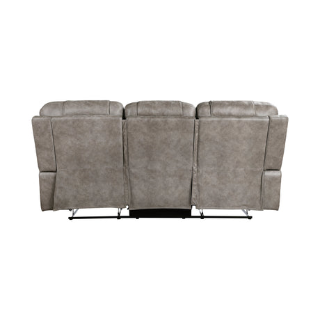 Oberon Brown Double Reclining Sofa - Ornate Home