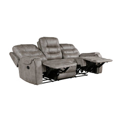 Oberon Brown Double Reclining Sofa - Ornate Home