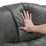 Oberon Dark Gray Double Reclining Sofa - Ornate Home