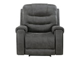 Oberon Dark Gray Reclining Chair - Ornate Home