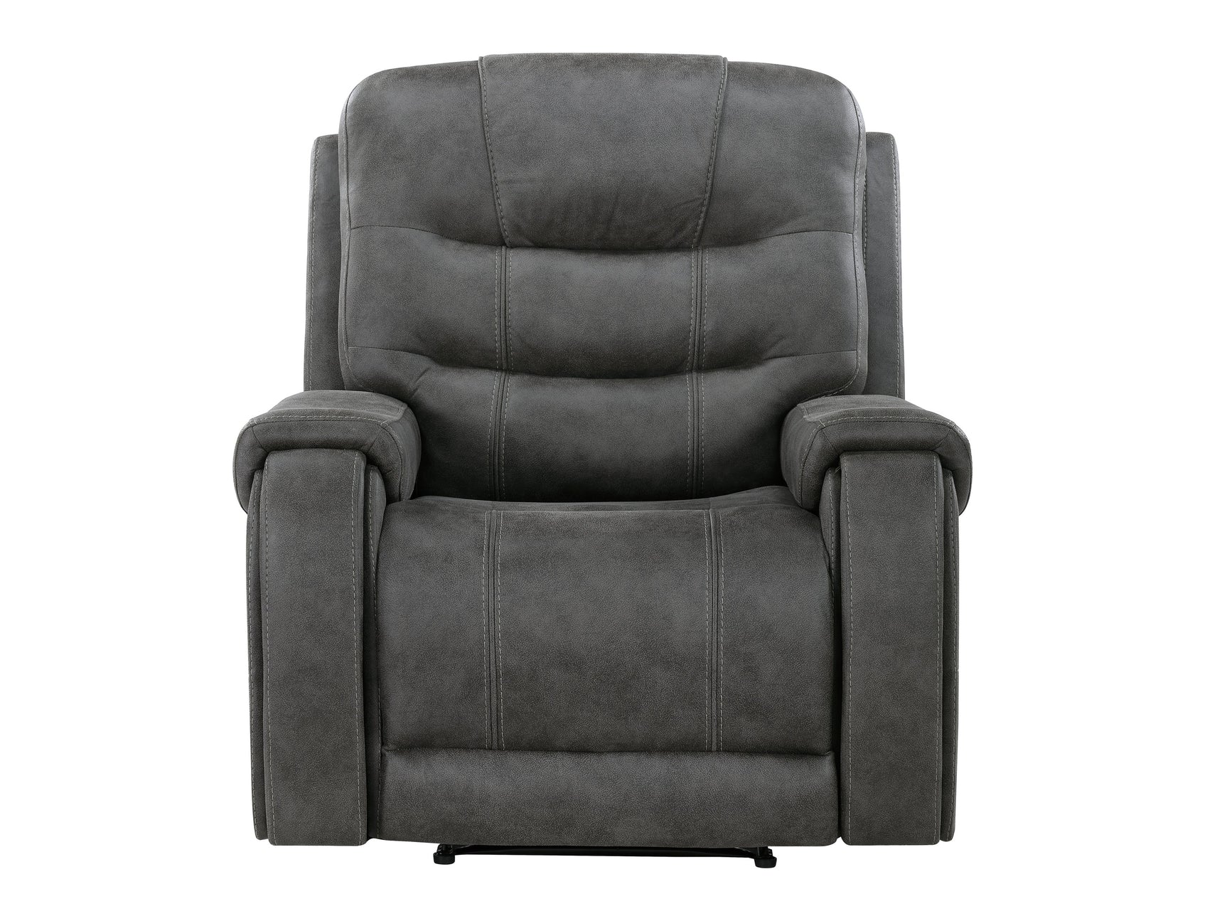Oberon Dark Gray Reclining Chair - Ornate Home
