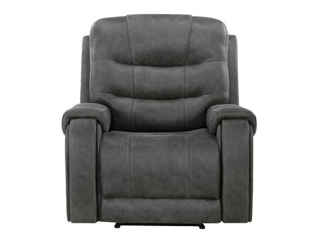 Oberon Dark Gray Reclining Chair - Ornate Home