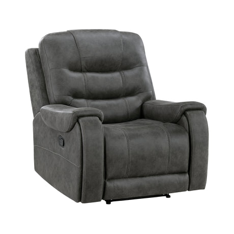 Oberon Dark Gray Reclining Chair - Ornate Home