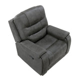 Oberon Dark Gray Reclining Chair - Ornate Home
