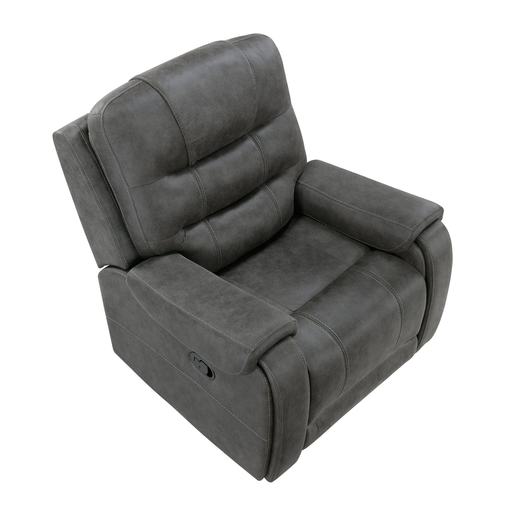 Oberon Dark Gray Reclining Chair - Ornate Home