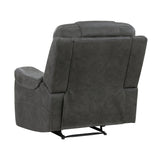 Oberon Dark Gray Reclining Chair - Ornate Home