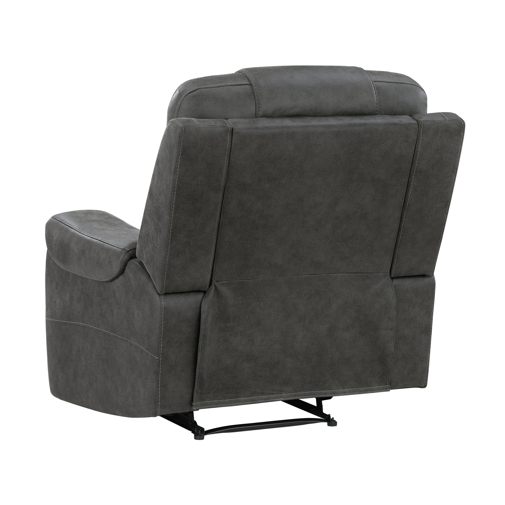 Oberon Dark Gray Reclining Chair - Ornate Home