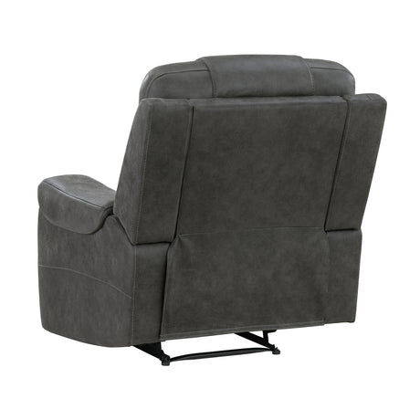 Oberon Dark Gray Reclining Chair - Ornate Home