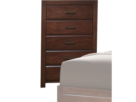 Oberreit 5 Drawer Chest in Walnut - Ornate Home