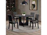 Oberto Dark Gray 5 Pc. Round Dining Table Set - Ornate Home