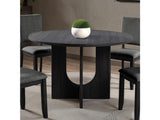 Oberto Dark Gray Round Dining Table - Ornate Home