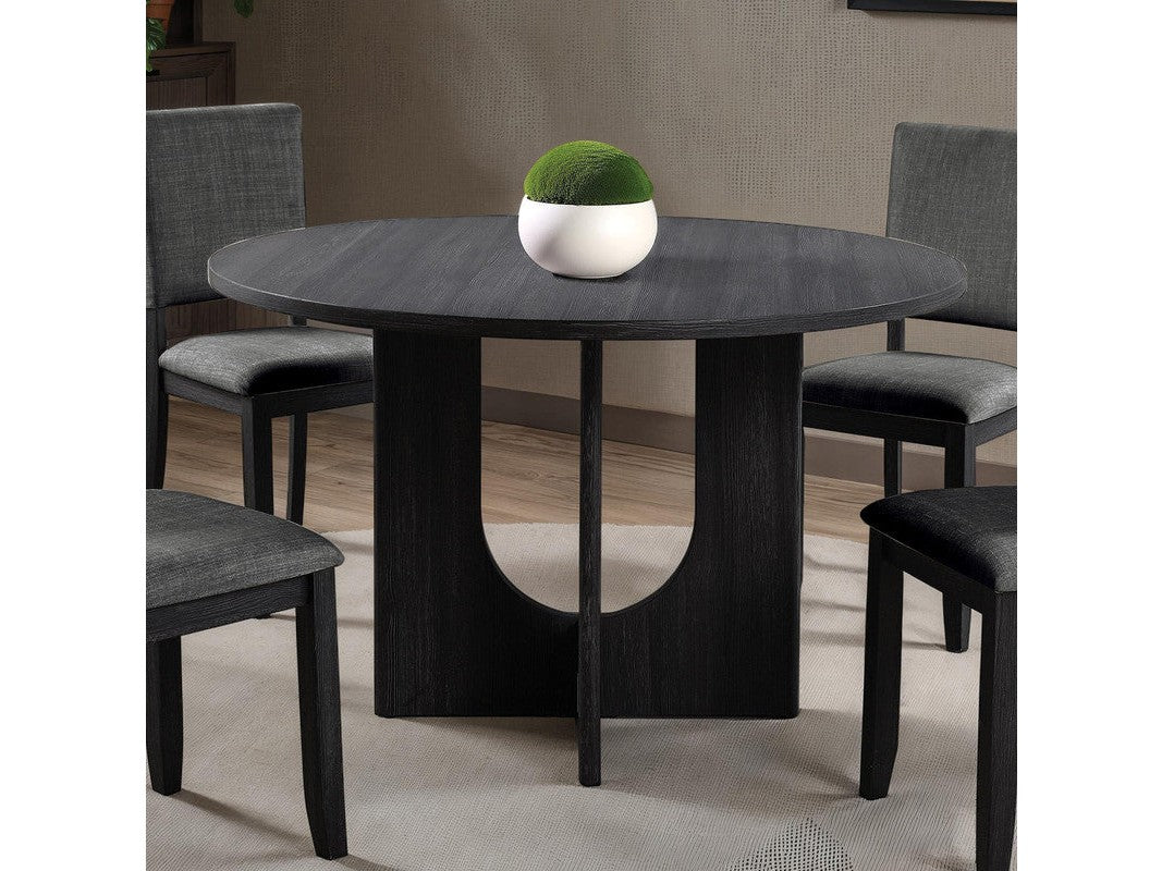 Oberto Dark Gray Round Dining Table - Ornate Home
