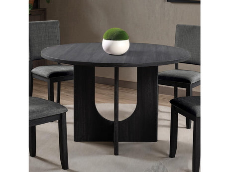 Oberto Dark Gray Round Dining Table - Ornate Home