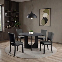 Oberto Dark Gray Side Chair (Set of 4) - Ornate Home