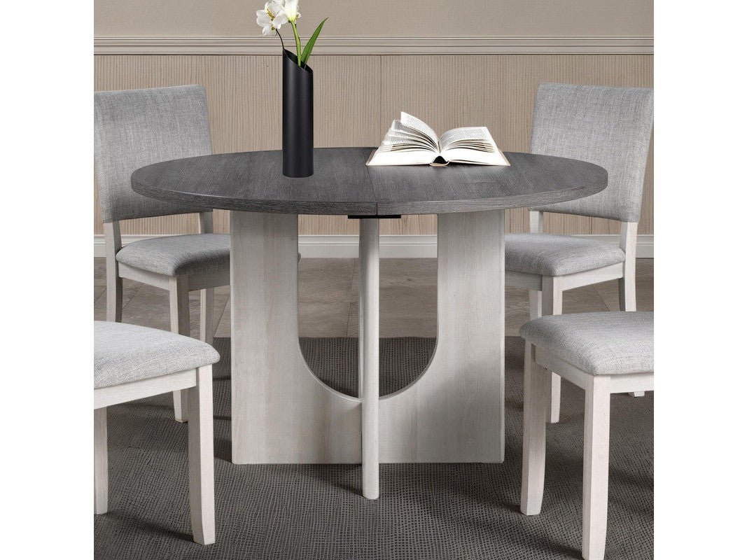 Oberto Gray Round Dining Table - Ornate Home