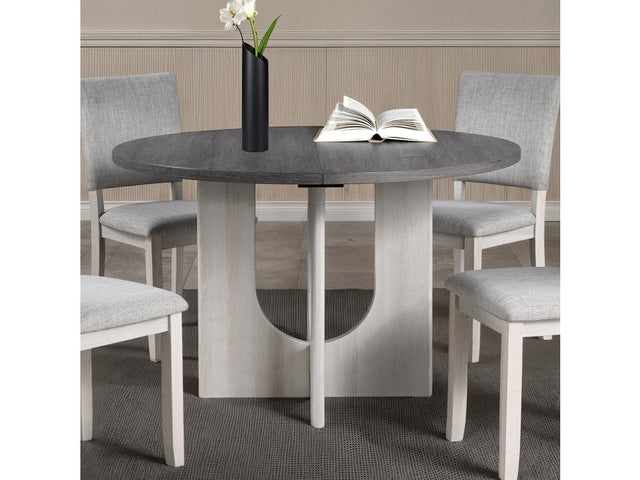 Oberto Gray Round Dining Table - Ornate Home