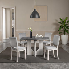 Oberto Gray Round Dining Table - Ornate Home