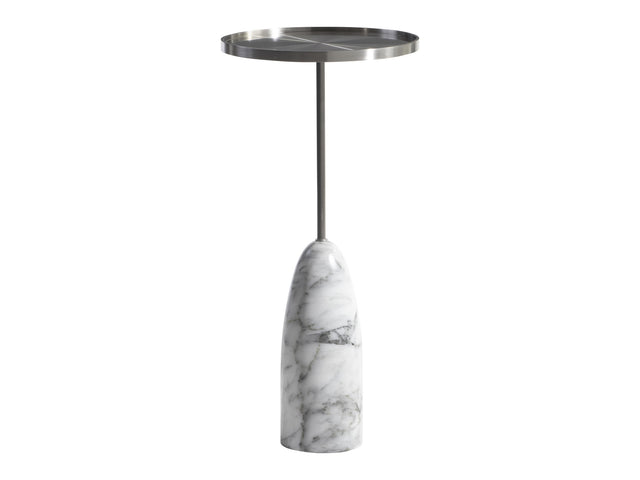 Obi Brushed Stainless Steel/Catia Black Accent Table - Ornate Home